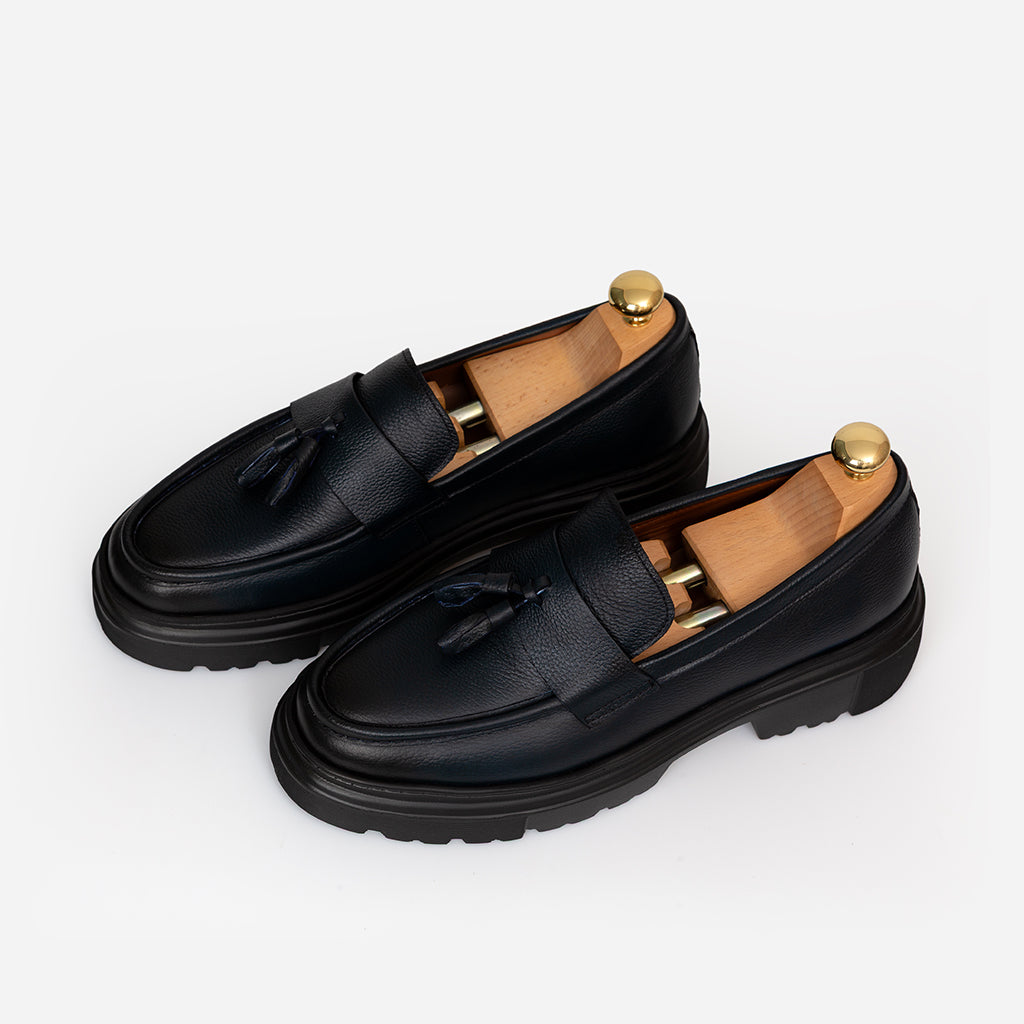 Tassel Cuir Bleu