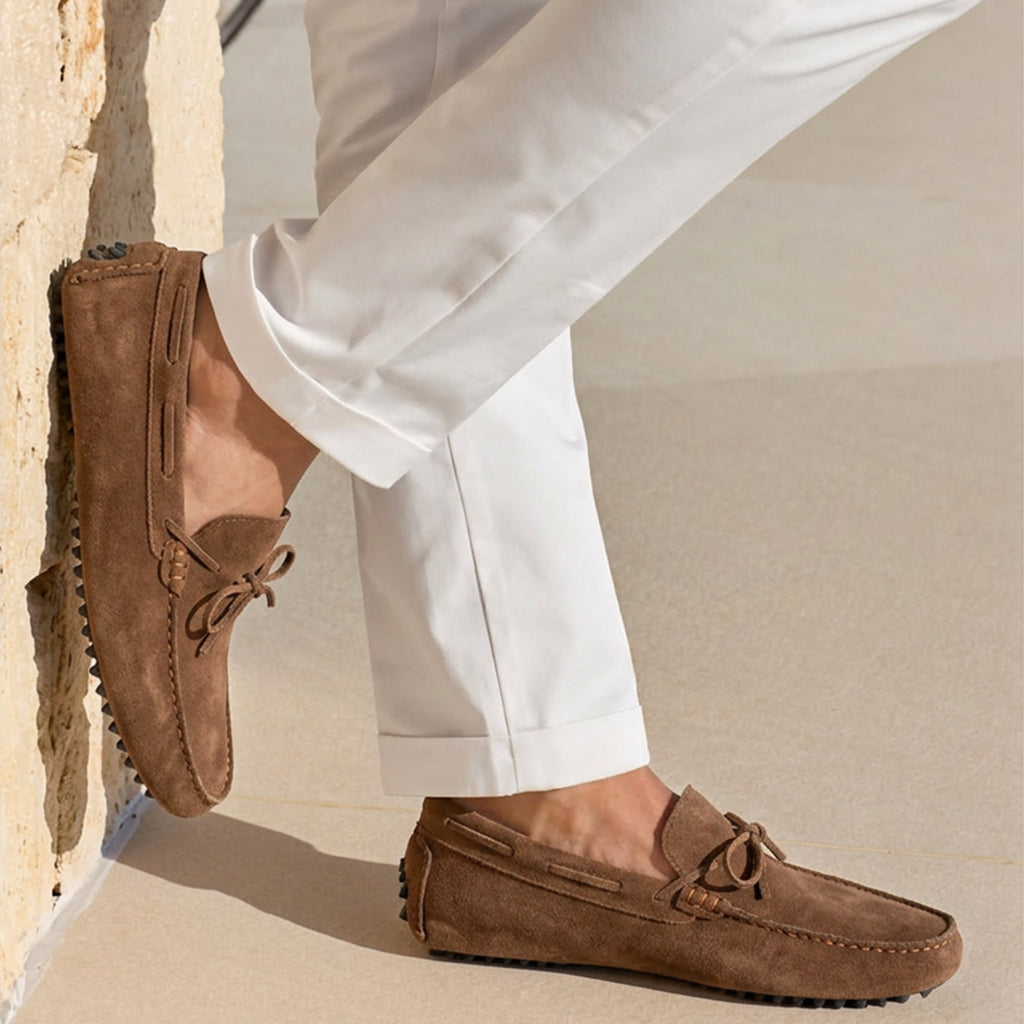 Mocassin Driver Daim Beige