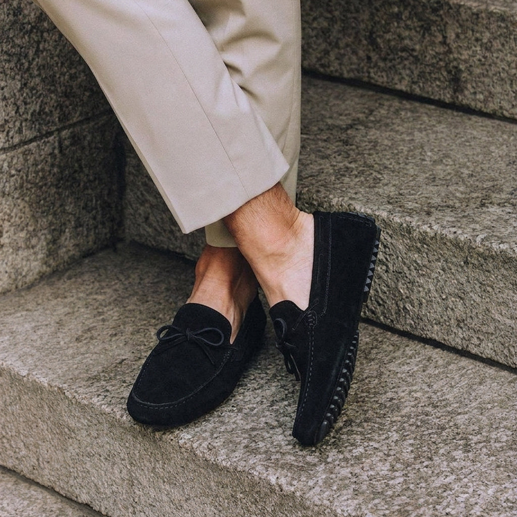 Mocassin Driver Daim Noir