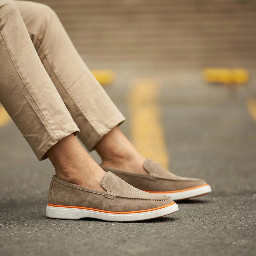 Mocassin Loro Daim Beige