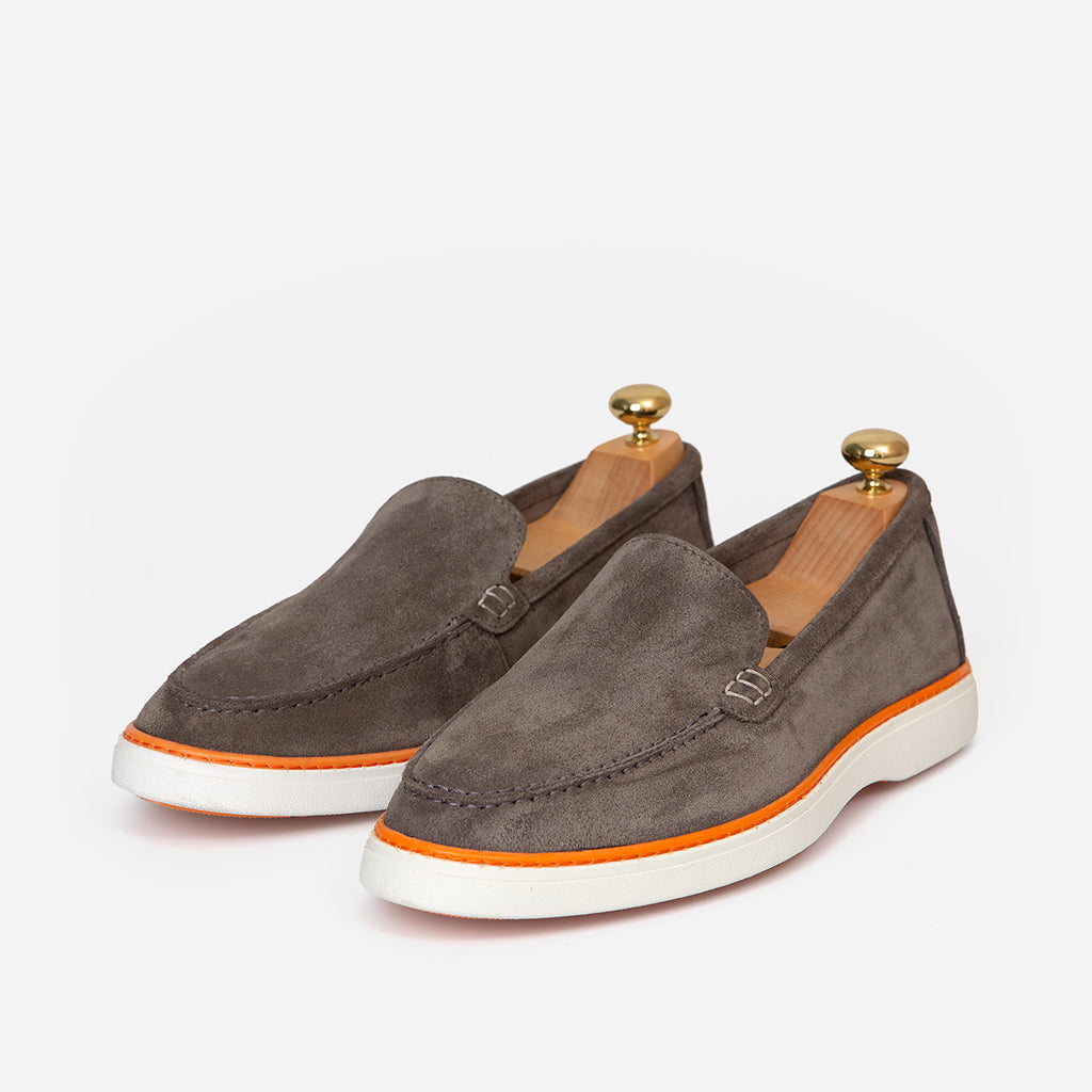 Mocassin Loro Daim Gris