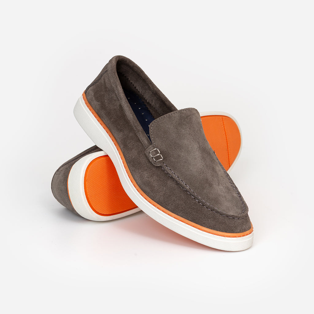 Mocassin Loro Daim Gris