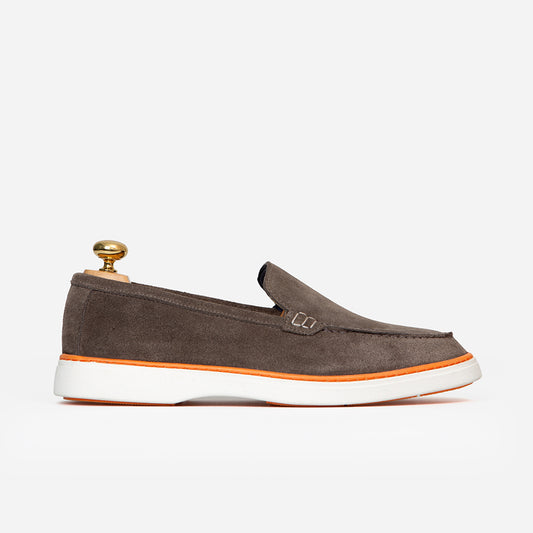 Mocassin Loro Daim Gris