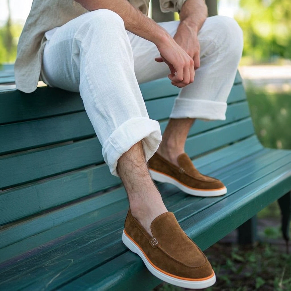Mocassin Loro Daim Tabac