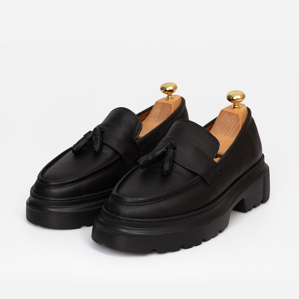 Tassel Cuir Noir