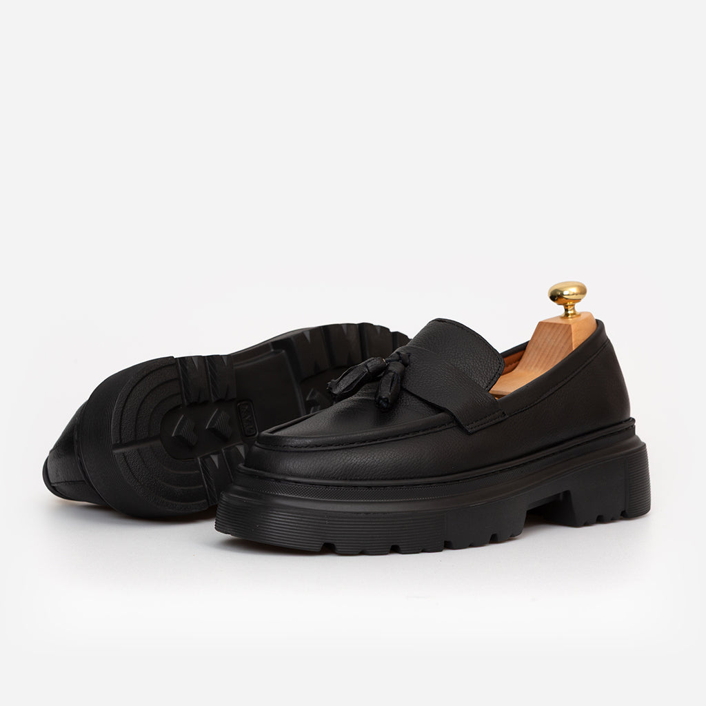 Tassel Cuir Noir