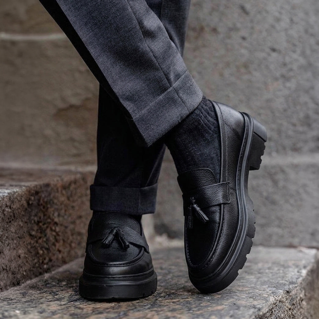 Tassel Cuir Noir