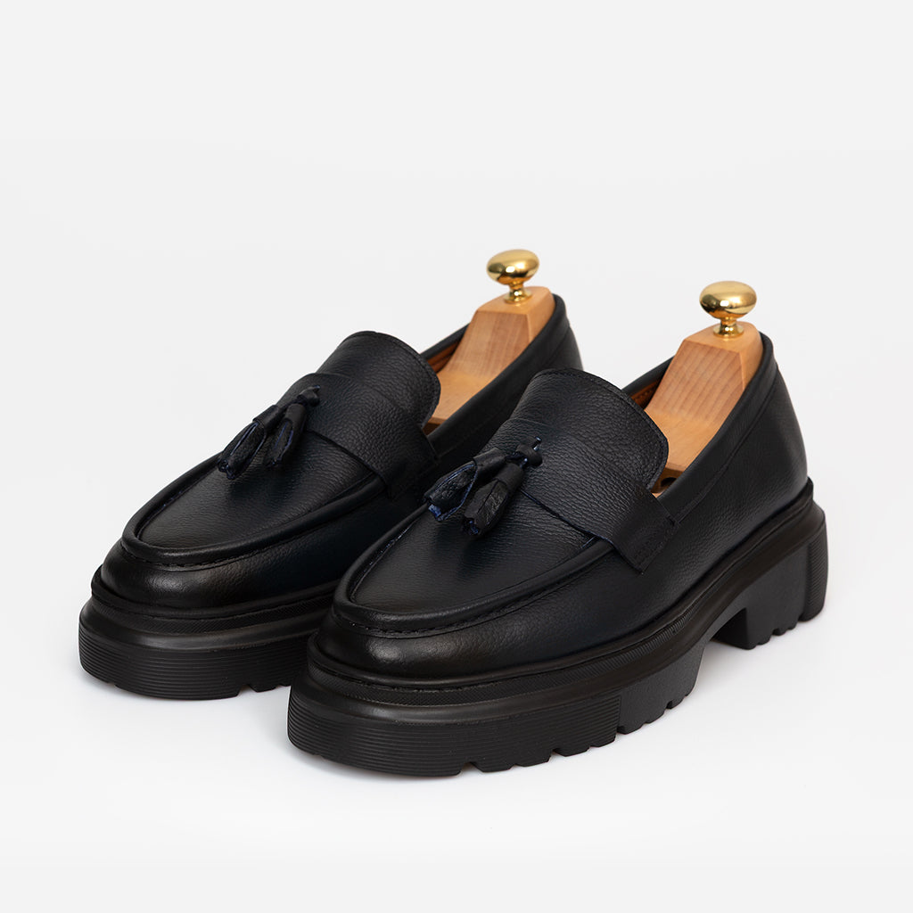 Tassel Cuir Bleu