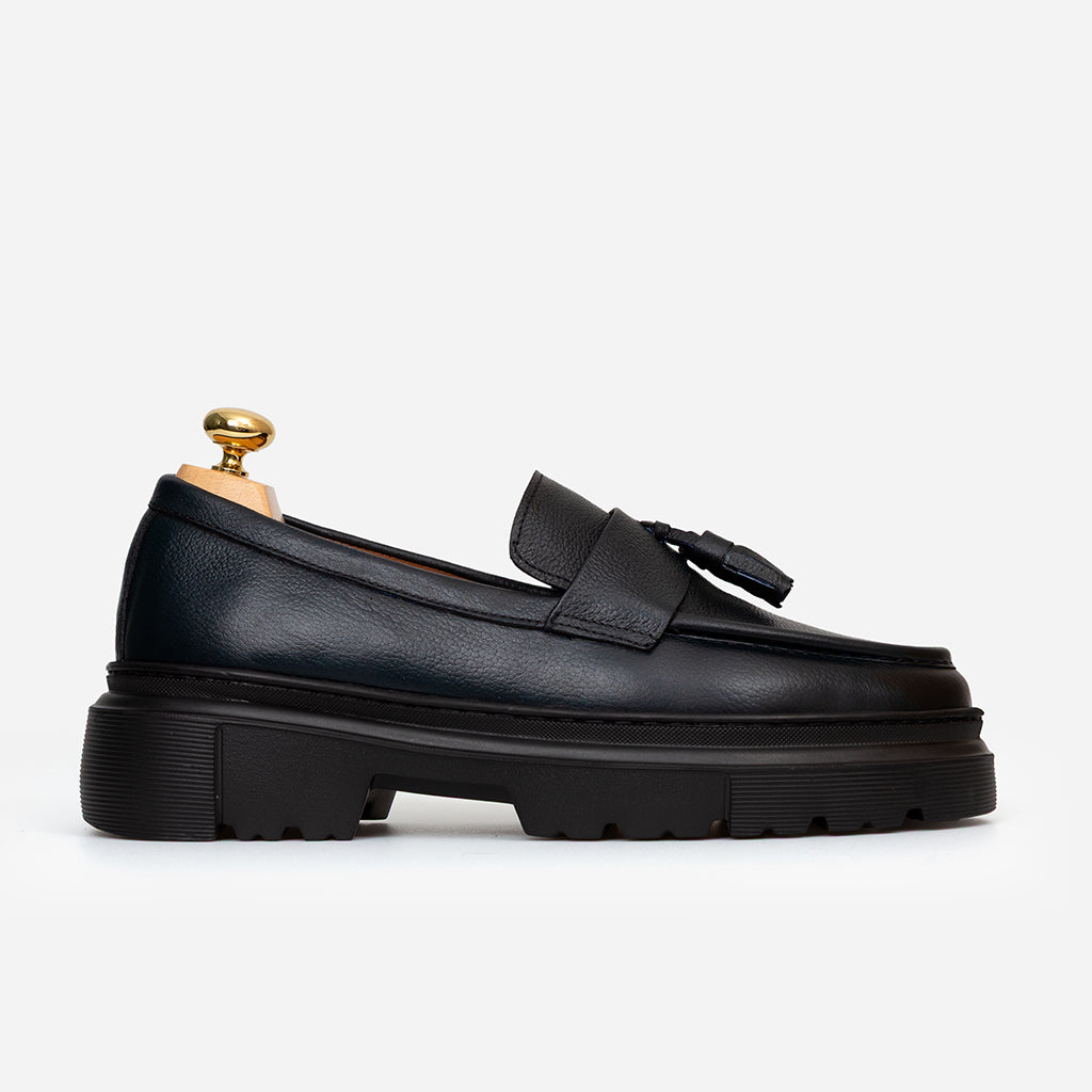 Tassel Cuir Bleu