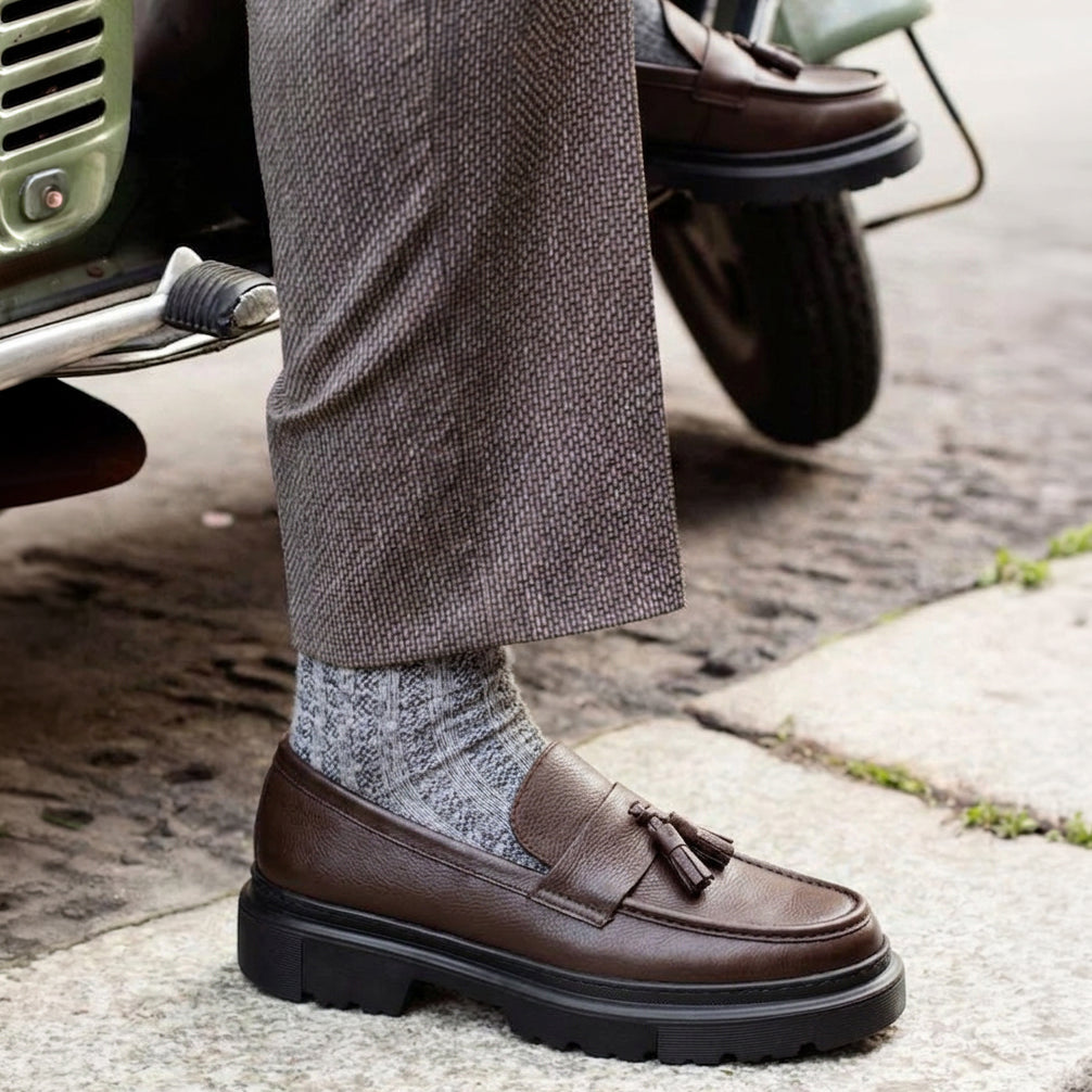 Tassel Cuir Marron