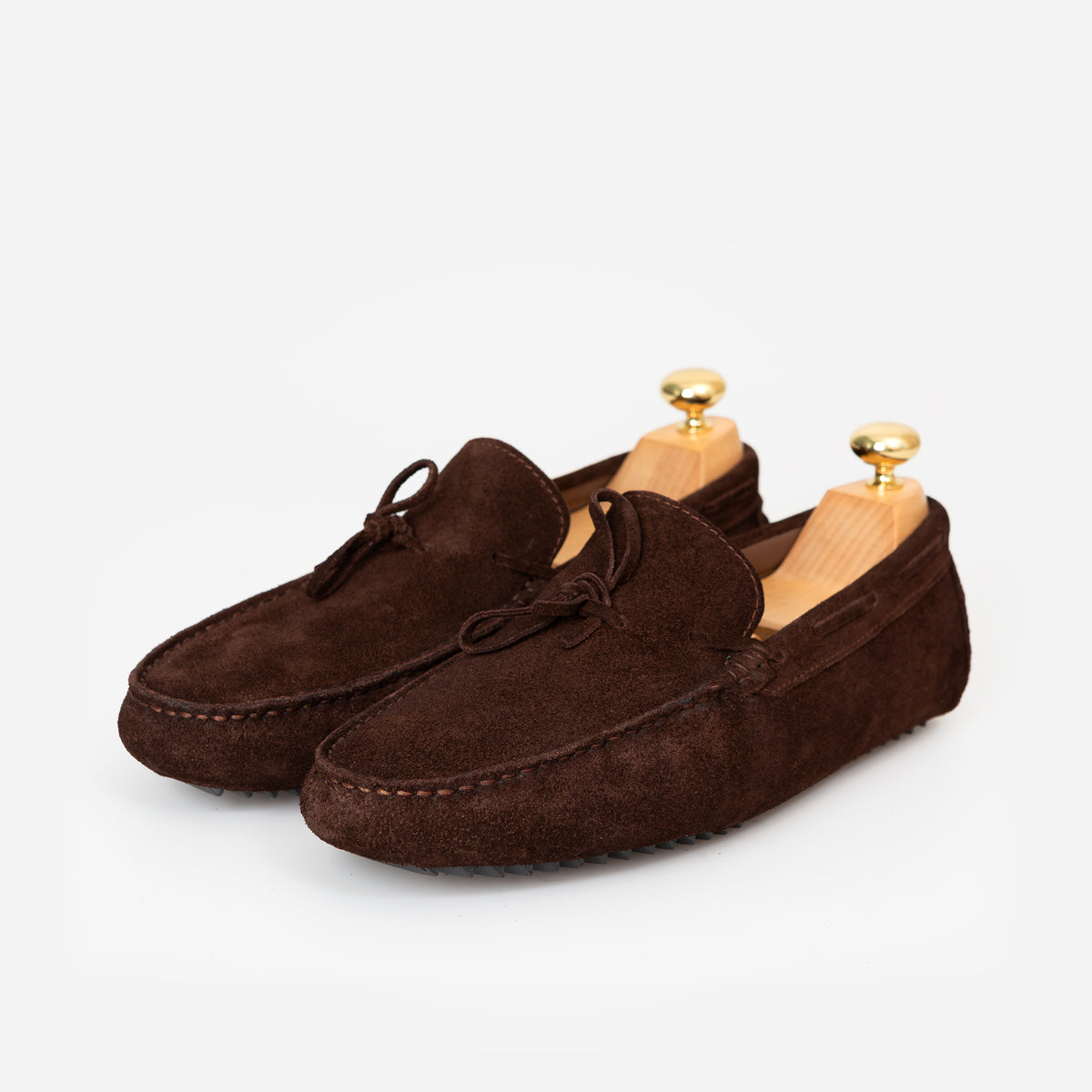 Mocassin Driver Daim Marron