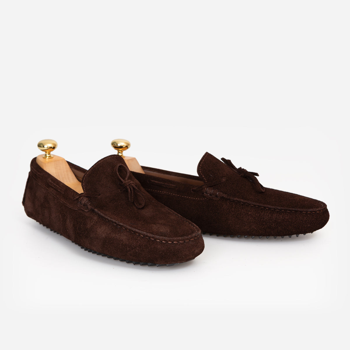 Mocassin Driver Daim Marron