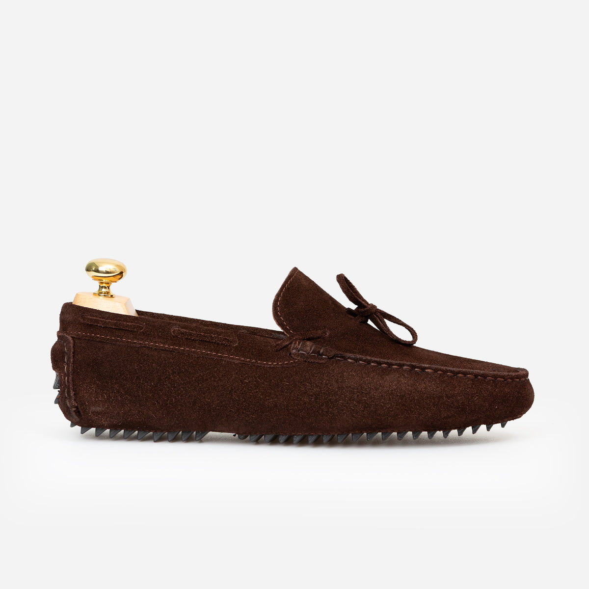 Mocassin Driver Daim Marron
