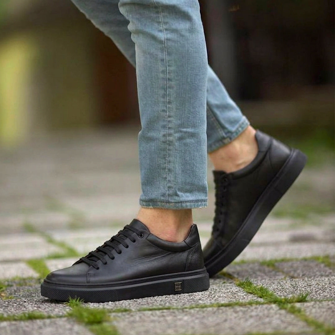 Basket Cuir Noir
