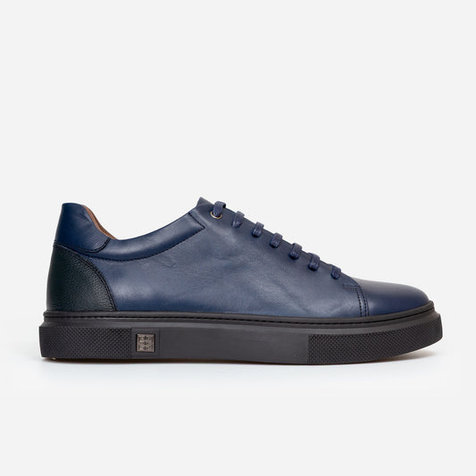 Basket Cuir Bleu
