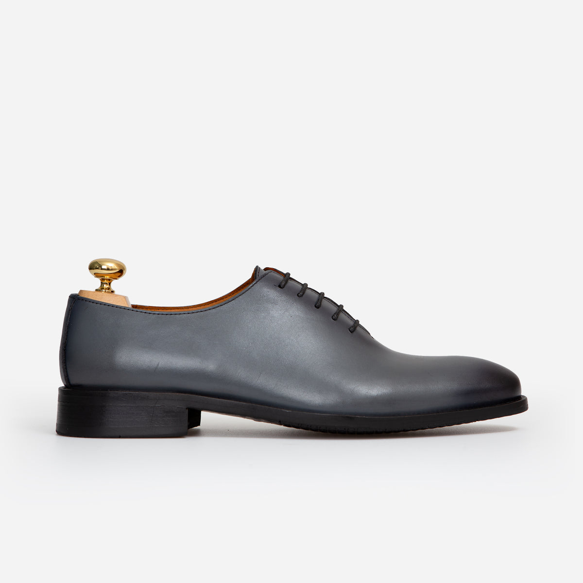 Wholecut oxford Cuir Gris