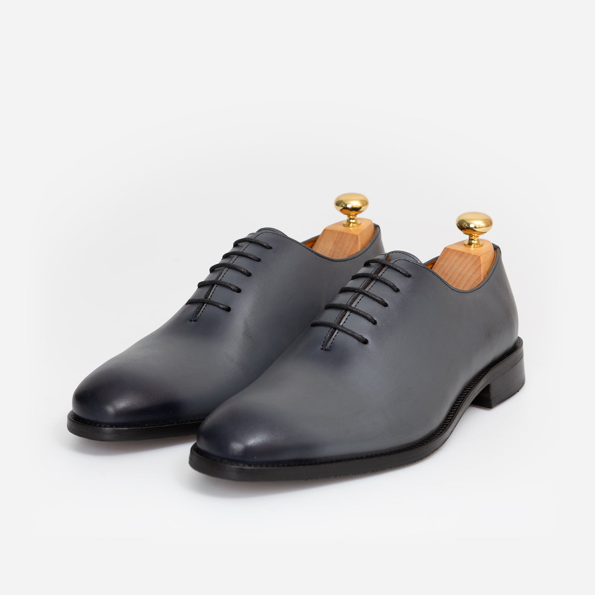 Wholecut oxford Cuir Gris