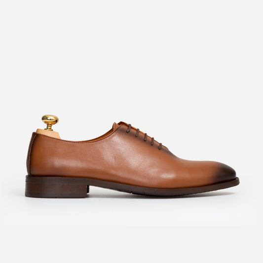Wholecut oxford Cuir Tabac